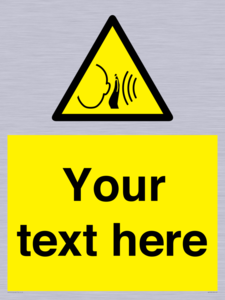 Custom warning sudden loud noise